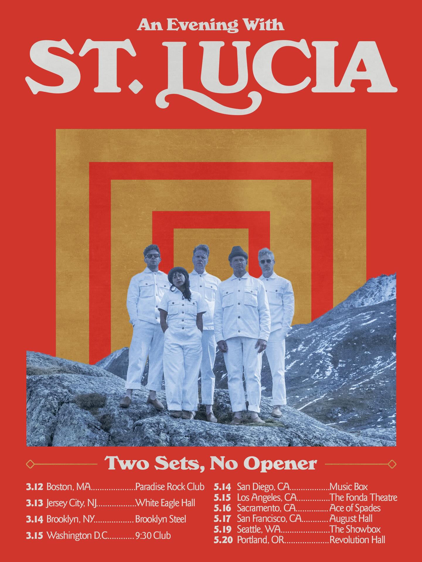 St. Lucia An Evening With St. Lucia tour Poster 2026